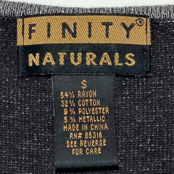 Vintage Finity Naturals Sparkly Silver Metallic Dressy Top - Picture 6 of 8